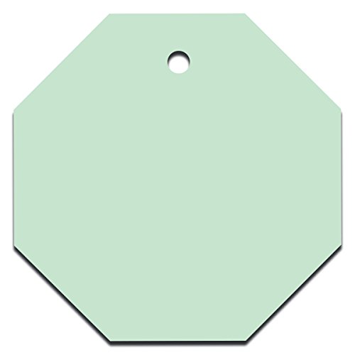 Accuform TDG239WT étiquettes d'identification vierges plastique octogonales 6,3x6,3 cm