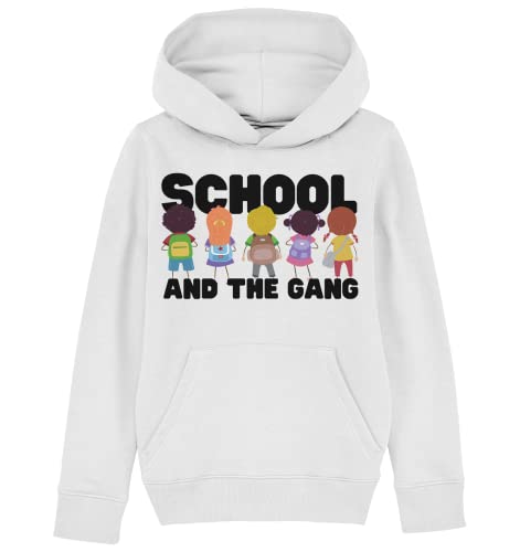 Sweat à capuche biologique pour enfant School and The Gang doux et écoresponsable pour l'école