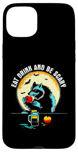 Eat Drink And Be Scary Raccoon - Divertente costume di Halloween Custodia per iPhone 15 Plus