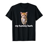 Mon ventre fait mal, mème drôle de chat T-Shirt