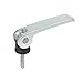 J.W. Winco 927.3-63-1/4X20-40-B GN927.3 Steel Clamping Lever with Eccentrical Cam and Threaded Stud, Steel Components with Fixed Contact Plate, 1/4"-20" Thread, 1.57" Stud Length