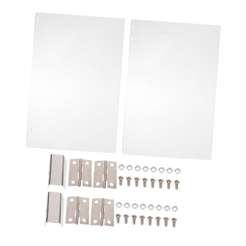 PHENOFICE 2pcs Clear Protective Baffle Panels for Commercial Popcorn Machines Replacement Doors Household Popcorn Maker Parts