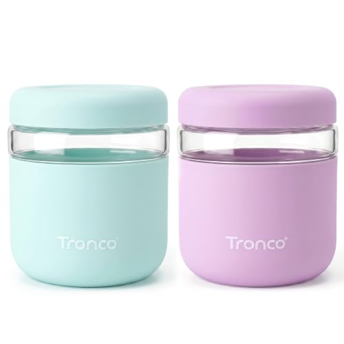 Image of Tronco 32 oz Glass Food Storage & Lunch Bowl Containers with Airtight Lids
