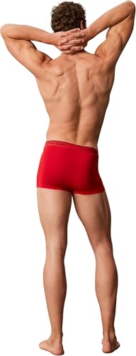 Calvin Klein Herren Trunks, Schwarz/Goji-Beere/Established Red, XL – Ansicht 2