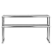 GRIDMANN NSF Stainless Steel Commercial 2 Tier Double Overshelf 60 in. x 12 in. for Kitchen Prep & Work Table