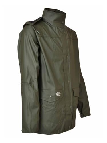 Chaqueta impersoft con carnier impermeable para caza verde caza de hombre