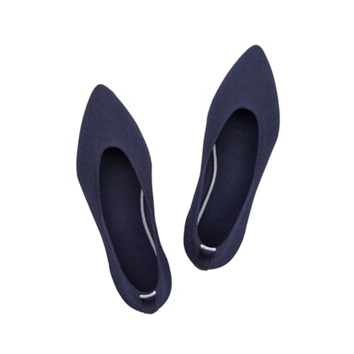 Image of Frank Mully Womens Pointed Toe Flats Knit Dress Shoes Comfort Women Shoes Softable