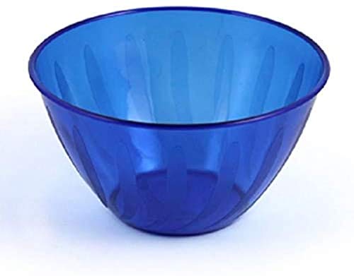 Maryland Dark Blue Plastic Small Bowl (24 oz.) 1 Pc. - Chic Swirls Design, Perfect for Dinner Parties, Events, Gatherings, Everyday Use, Appetizers, & Desserts
