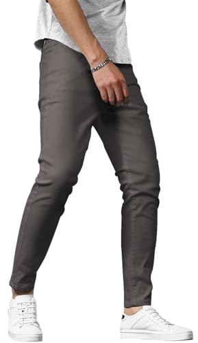 HUNGSON Mens Slim Fit Jeans Skinny Stretch Denim Pants for Men Straight Fit4