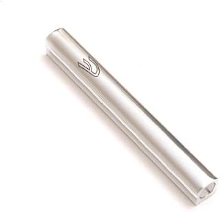Anandashop Silver Aluminium 12cm Judaica Door Keeper Mezuzah Scroll Klaf Israel gift