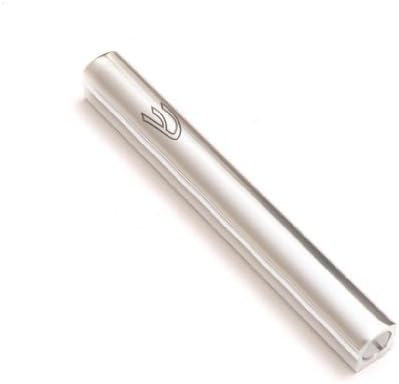 Anandashop Silver Aluminium 12cm Judaica Door Keeper Mezuzah Scroll Klaf Israel gift