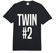 Twin #2 - Perfect Gift for Twins. Comfort Colors offers a relaxed fit in adult sizes. Size up for an oversized fit. Solid colours: soft-washed, garment-dyed fabric for a lived in feel; tie dye: pigment-dyed to create unique variations