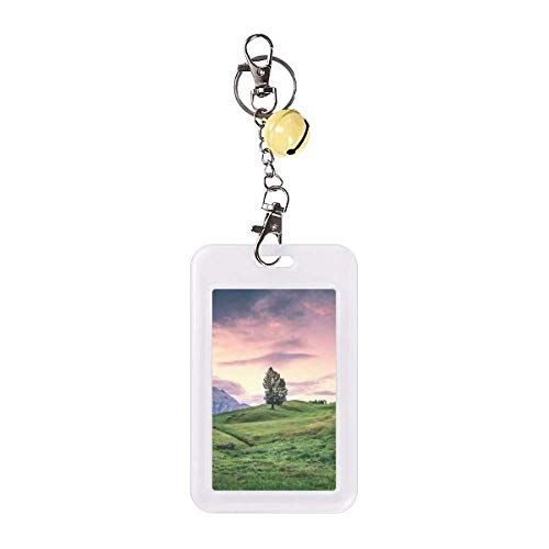 Badge de protection pour carte de crédit avec motif arbre rose et ciel