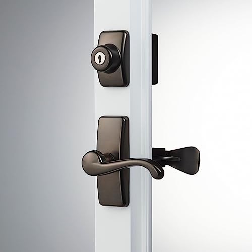 Ideal Security HK01-I-ORB Door Lever With Deadbolt Lock For Storm And Screen Doors, Oil Rubbed Bronze  thumb #4