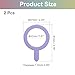 uxcell Magnetic Adapter Ring, 2Pcs Magnetic Sticker Ring Leather Universal Magnet Wireless Charging Conversion Kit for Mobile Phone Case Wireless Charger, Purple