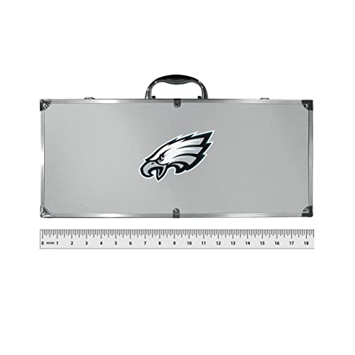 NFL Siskiyou Sports Fan Shop Philadelphia Eagles Steel Tailgater BBQ Set w/Case 8 piece Gray
