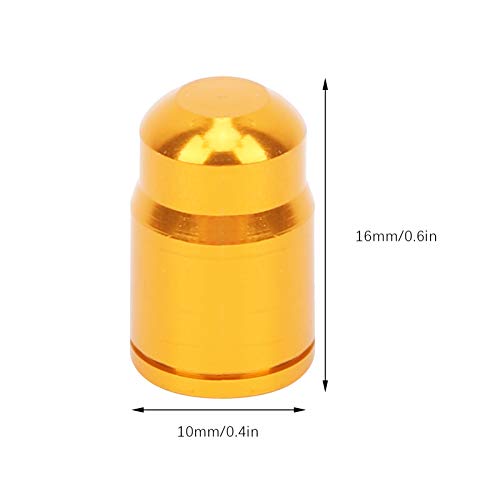 50 Piezas Tapas de Válvula Schrader de Aleación de Aluminio para Neumáticos de Bicicleta (Dorado) miniatura 7