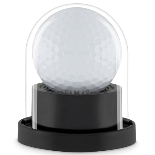 Balldome Hole in One Golf Ball Display Case ONLY, Single Golf Ball Holder, UV and Dust Protection