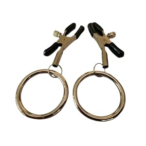 Nippelklemmen met grote ringen tepelpers metaal instelbaar 1 paar BDSM Bondage Fetish..