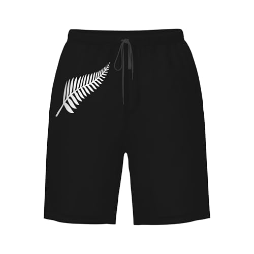 CUTEDWARF New Zealand Maori Fern Men's Swim Trunks Beach Swimwear Beach Shorts Summer Board Shorts