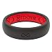 Groove Plus Life - Groove Ring The World's First Breathable Silicone Ring Thin (Midnight Black/Raspberry Red) (Size 7)