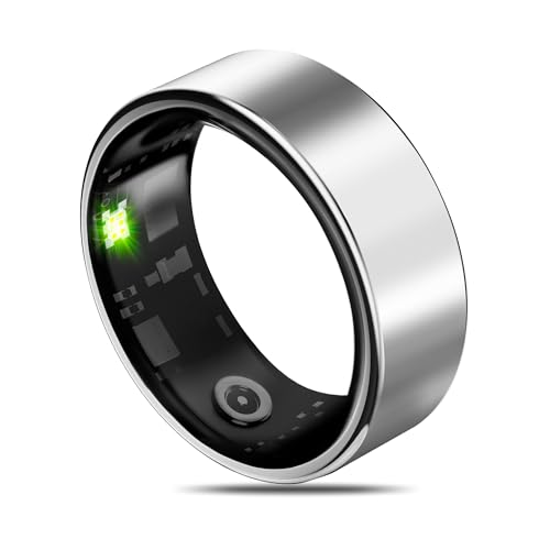 Milavan Smart Health Ring for Women Men Fitness Tracker with Heart Rate, Blood Oxygen, Blood Pressure, Sleep Monitoring, Step Counting, White 11 by Milavan - Used condition - US$21.69