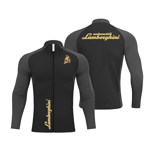 Bluxir Maillot Ciclismo Hombre Lam﻿-bo.RGhi. ni, Térmico y Cortaviento MTB Abrigo, Ideal para Actividades al Aire Libre, Rápido(Black,XXL)