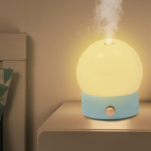 Difusor aromático eléctrico para aceite esencial azul redondo