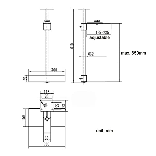Soporte para CPU ajustable para montaje bajo escritorio - Soporte universal de acero para torre de PC con giro de 360° y ancho y alto ajustables miniatura 3