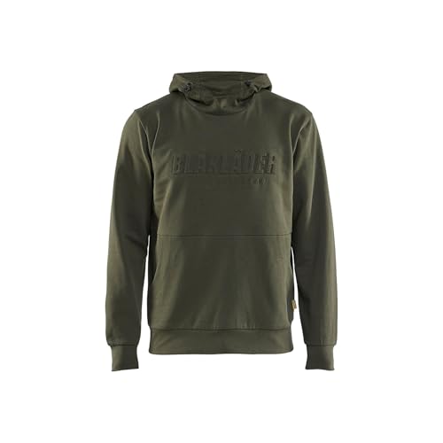 Sweat de travail à capuche vêtement professionnel Blaklader 3530 imprimé 3D vert forêt XS