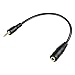 Electop 2.5mm Male to 3.5mm (1/8 inch) Female Stereo Audio Extension Cable, 4 Poles Audio Adapter, Support Mic/Headphone Function
