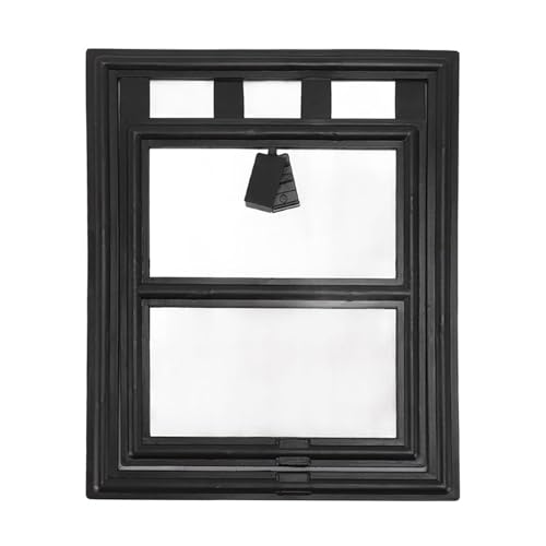 SZLIFE Porta per Cani con zanzariera per Animali di Piccola e Media Taglia, Resistente, per finestre e verande, Ispessita, Multiuso, con Apertura a ribalta, Nero