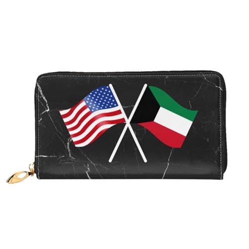 American And Kuwait Flag Wallet Card Bag2