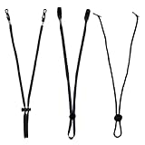 [TRAX SHOP] 帽子 あご紐 3種類セット 顎紐 あごひも 帽子クリップ 後付けあご紐 後付けのできるあご紐３種類セット 風で飛ばない 自転車で飛ばない (中央のクリップ式がブラック)