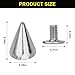 100 Pairs Cone Spikes Screwback Studs,Metal Bullet Cone Spikes, 7x10mm Metal Spikes Studs, for Punk Rock Style Clothing Belt Shoe Bag Dog Collar DIY Leather Crafts,Silver