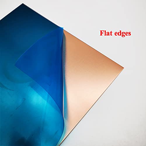 Pure Copper Sheets, 2Pcs, 6 X 6 Inch, 24 Gauge(0.02" Thick) No Scratches, Film Attached Copper Plates For Diy #TOP2