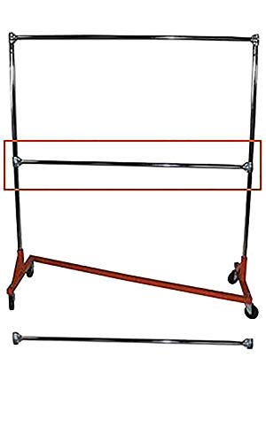 Hang Rail Bar Extra in Chrome for Heavy Duty Z Truck Clothing Racks