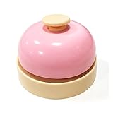 4 STÜCKE Bartheke Klingeln Einzelne Glocke Esstisch Empfang Tisch Beschwörung Guten Morgen Ring Die for Restaurant Küche FüR Lehrer Klingel(Pink)
