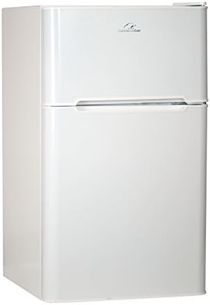 Commercial Cool CCRD32W Compact Double Door Refrigerator with True Freezer, 3.2 Cu. Ft. Mini Fridge, White