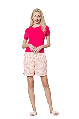Image of Van Heusen Women's Cotton Lounge Shorts | Lightweight | Breathable Cotton | Relaxed fit | Printed | Comfortable Everyday Wear | Style 55501|Available in Pack of 1 & 2