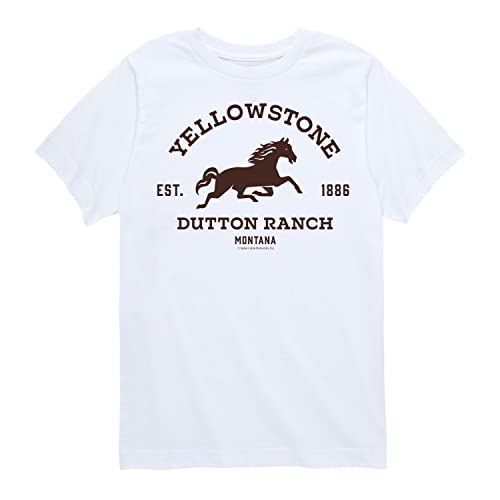 HYBRID APPAREL - Yellowstone - Yellowstone Est 1886 Horse Logo - Toddler and Youth Short Sleeve Graphic T-Shirt
