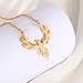 HANMOZTION Origami Bird Pendant Lucky Phoenix Wings Tattoo Men Necklace (gold)