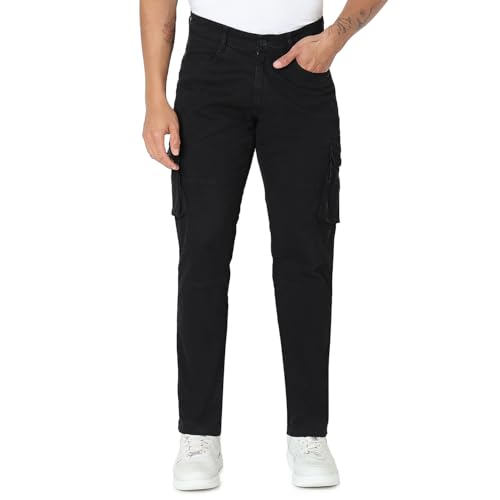 Image of Spykar Men's Regular Cargo Pants