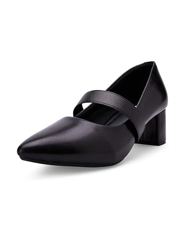 Image of ELLE Women's Mary Jane Style Block Heels Slip-On Pumps