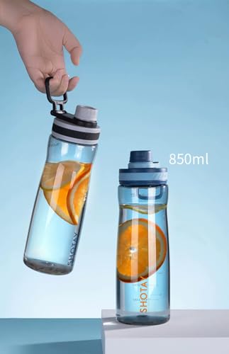 Image of THE VENTI polypropylene SHOTAY COOL Unbreakable Water Bottle with Sipper BPA Free Tritian, Leak-Proof Water Bottle Ideal for Office, Sports, School, Gym (850ML Black)