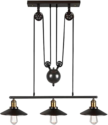 Lustre vintage à corde réglable pour créer une ambiance de restaurant américain