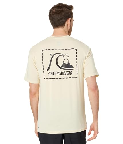 Surf tee Quiksilver DNA manches courtes protection UV pour homme taille SM blanc