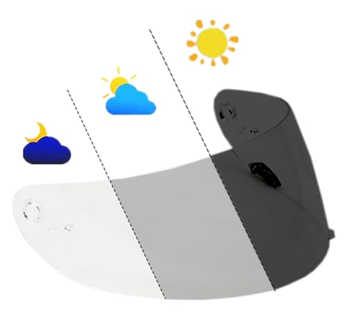 ANSUNDA Photochromic Helmet Visor Shield for RS-1,UV Protection Motorcycle Helmet Visor Compatible with Bell Qualifier DLX,Vortex,Revolver,RS-1.RS-2