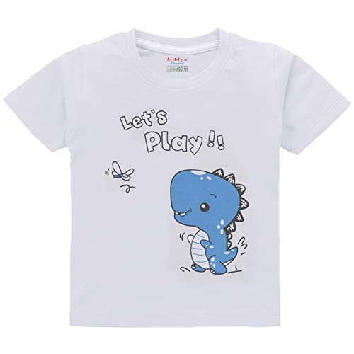 Image of kiddeo Boys Cotton Halfsleeve T Shirts (Pack of 3)