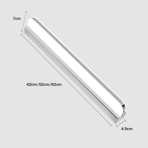 Lámpara de pared interior para espejo de baño LED negro moderno de 52cm 6